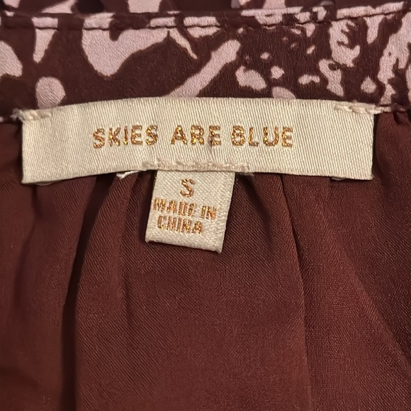 Skies are Blue zebra print tiered pleated dress Sz S - Picture 8 of 11